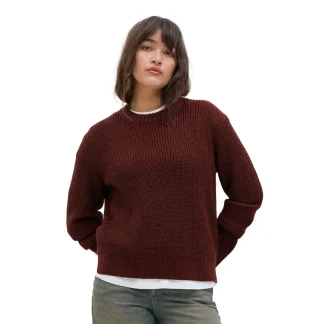 JJXX Global Crew Neck Knit Cabernet