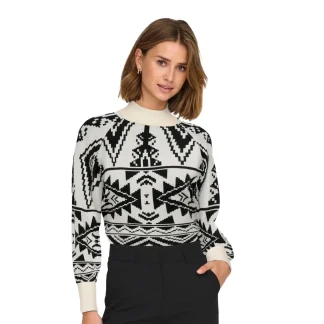 Only Frida Life LS Highneck CC Knit Birch