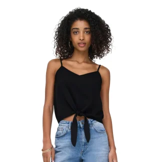 Only Nova Life Elite Knot Singlet Solid Black