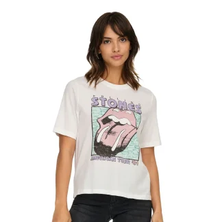 Only Rolling Stones Life S/S Top Cloud Dancer/American Tour
