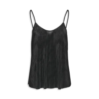 Only Claudia Plisse Singlet Black