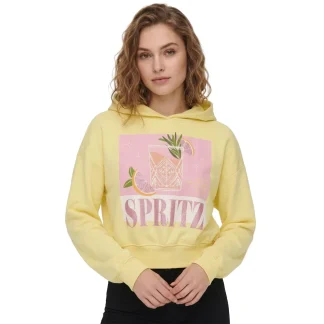 Only Kita L/S Sweat Hood Print Sunlight