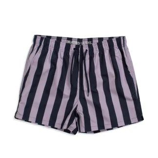 Selected Homme Dane AOP Swim Shorts Sky Captain W. Stripes