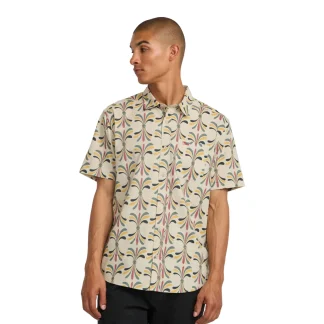 RVCA Lauryn Alvarez Eye Floral SS Shirt Light Khaki