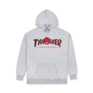 Thrasher x Spitfire Big Head Outline Hoodie Hoodie Ash