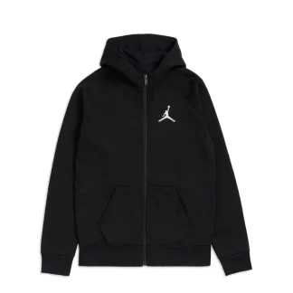 Nike Jordan Boys Jumpman Fleece FZ Hoodie Black/White
