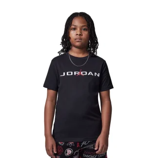 Nike Jordan Boys Air Stretch SS Crew Tee Black