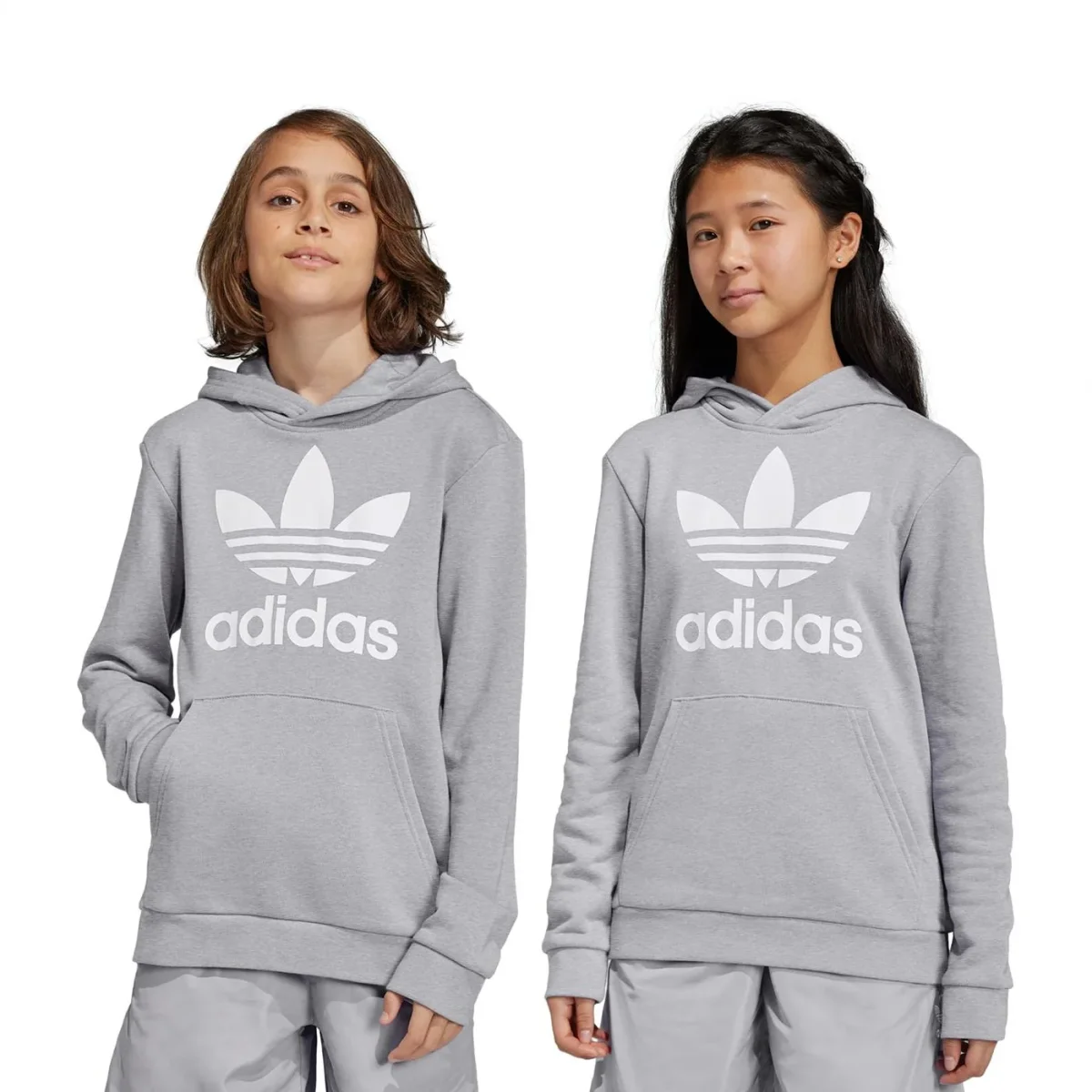 Adidas Originals Trefoil Hoodie Medium Grey Heather