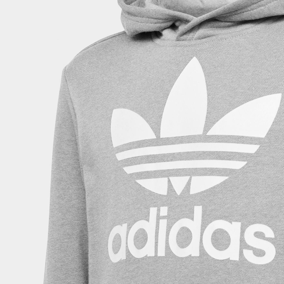 Adidas Originals Trefoil Hoodie Medium Grey Heather - Image 4
