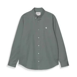Carhartt WIP L/S Madison Shirt Velvet Green/White