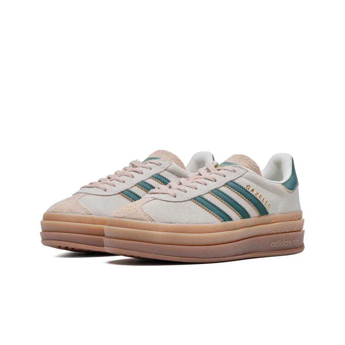 Adidas Originals Gazelle Bold W Cream White/Collegiate Green - Image 4