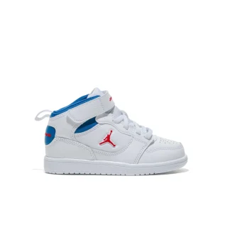 Jordan Court Connect Mid (PS) White/Fire Red-True Blue