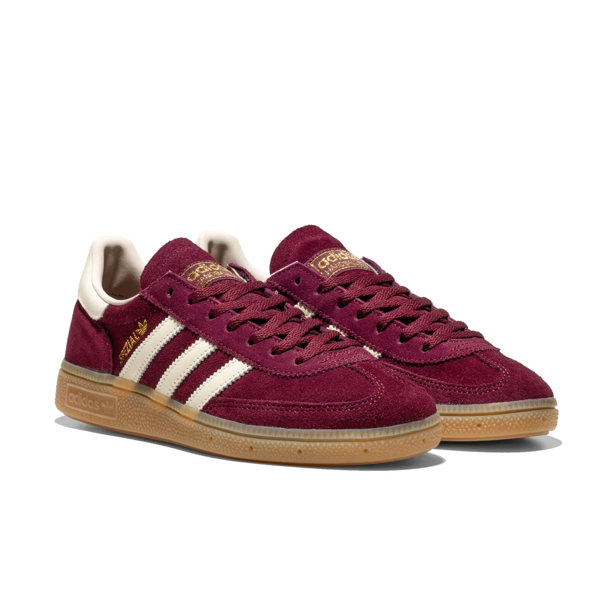 Adidas Originals Handball Spezial W Maroon/Cream White/Gold - Image 3