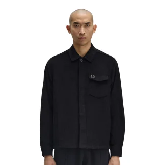 Fred Perry Corduroy Overshirt Black