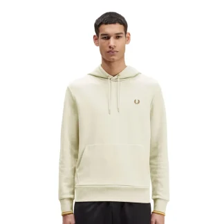 Fred Perry Tipped Hooded Sweatshirt Oatmeal