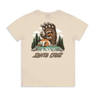 Santa Cruz Youth Screaming Grizzly Tee Chalk