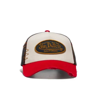 Von Dutch Trucker Cap Beige/Red/Black