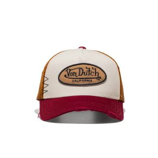 Von Dutch Trucker Cap Beige/Burgundy/Caramel